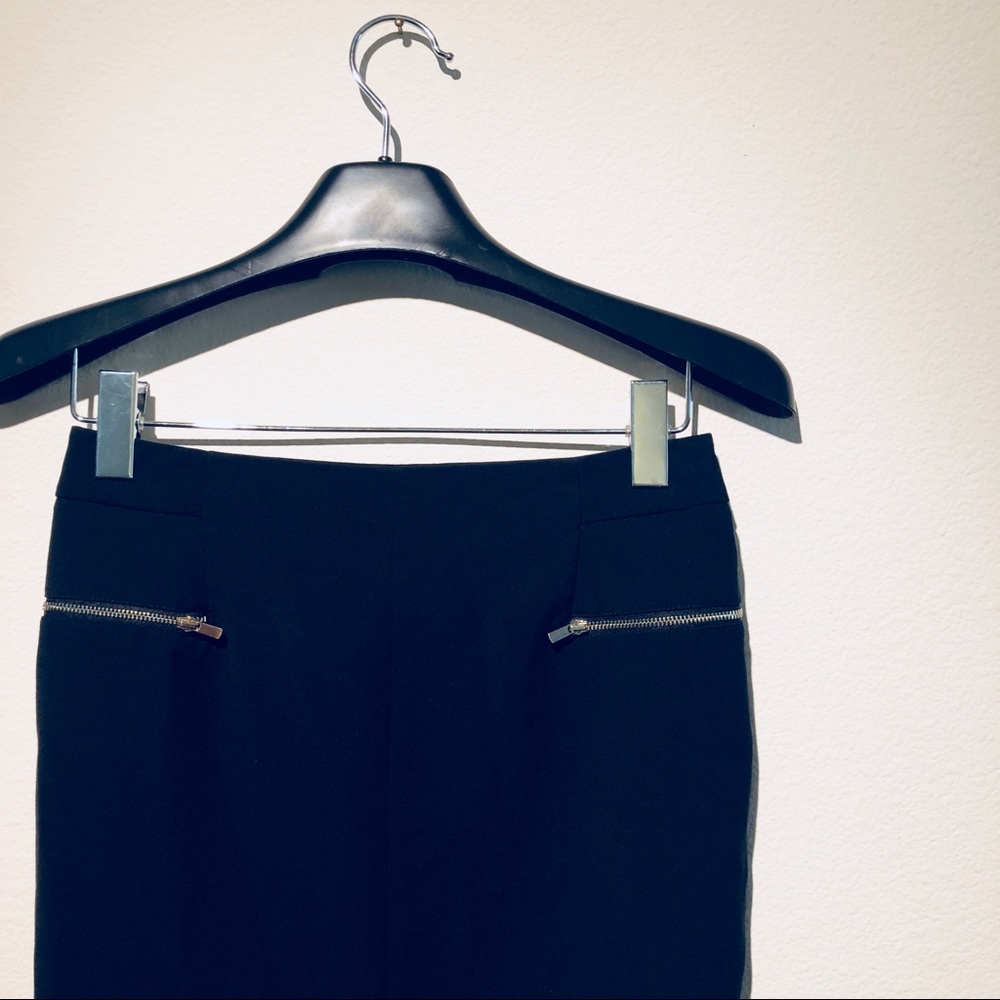 Black Pencil Skirt w/ Front Center Slit